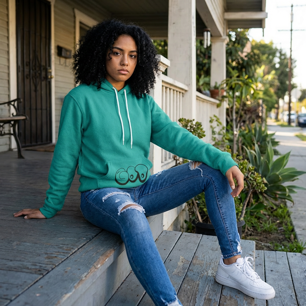 pizzaDOOM Hoodie - NW Teal