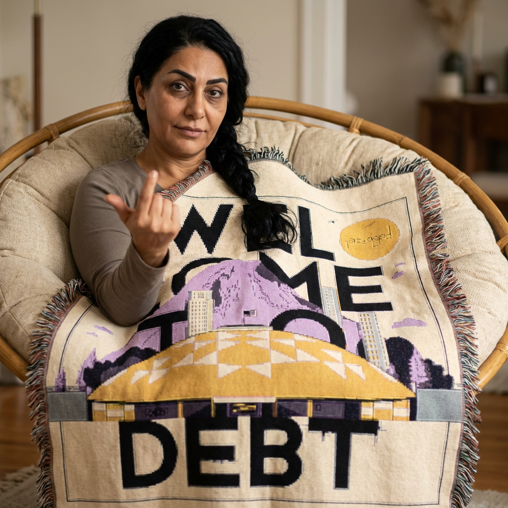 Welcome to Debt Woven Blanket