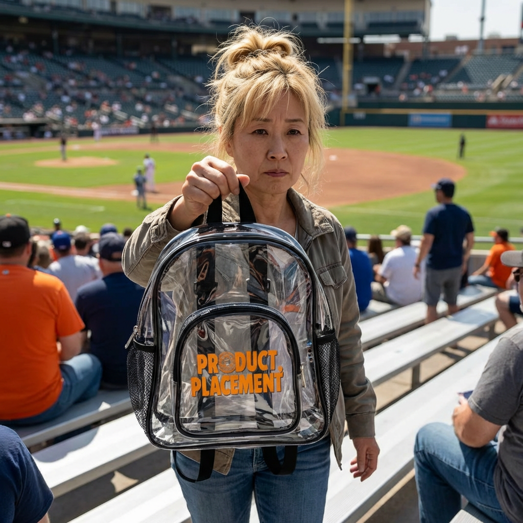 Product Placement Clear Stadium Backpack